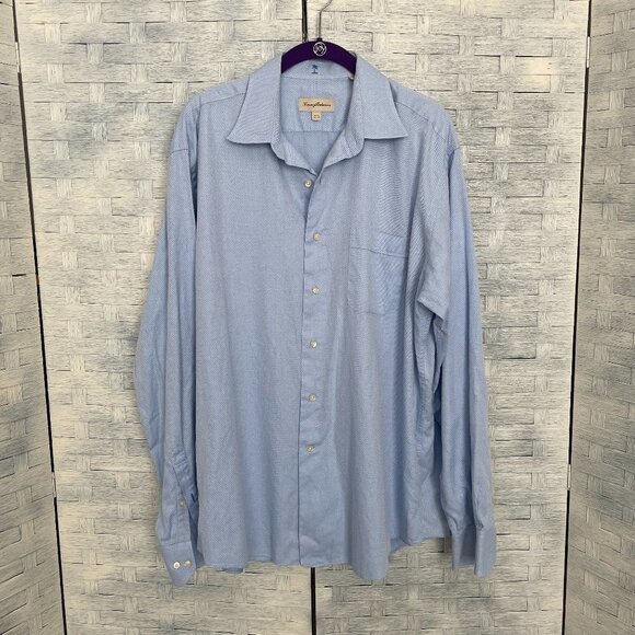 Tommy‎ Bahama Mens Button down collared long sleeve top light blue size 16 1/2 - Picture 1 of 5